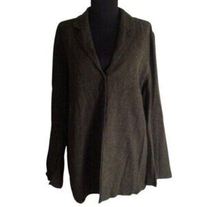 J Jill Size 12 Womens Blazer Jacket Wool Spandex Gray